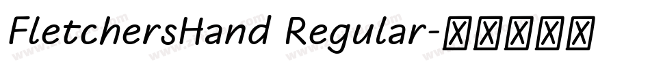 FletchersHand Regular字体转换